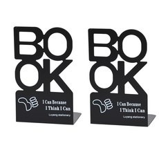 Gomji L型書擋 2入, 黑色A