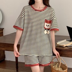 스타일컨택트 여성용 데일리 반팔 잠옷 세트 TM-33409