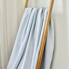 DAESUNG TEXTILE 已收邊三層遮光布料, 1個, 寬幅白色