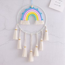 알로데 요정 무지개 벽장식 마크라메 드림캐쳐, B 01