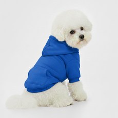 나인투겟 강아지 코지 스냅 후드 티셔츠, 블루, 1개