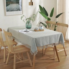 마켓에이 스퀘어 패턴 수술 포인트 식탁보, 그레이, 85 x 85 cm