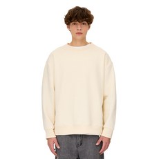 더매드문 무지 오버핏 기모 맨투맨