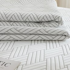 Magic Bed 涼爽夏季床用鬆緊帶涼感墊, 涼感墊, 白色