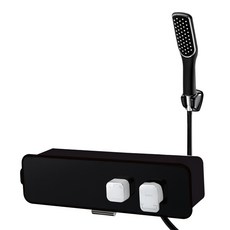 올리비아 선반형 샤워수전 블랙, 1개