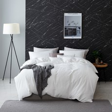 Goose On 鵝絨被飯店式寢具6件全套組, 白色