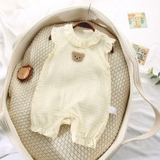 STARDOOR 幼兒荷葉邊棉紗無袖連身衣