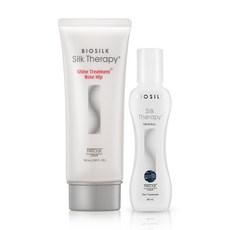 BIOSILK Silk Therapy 絲洛比 原發精華 60ml + Shine Treatment Plus 玫瑰果 100ml, 1組