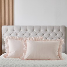 LAURA ASHLEY Elia 60支棉枕頭套, 粉色