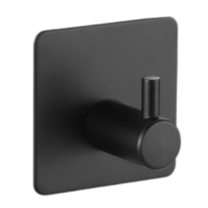 리빙홈디테일 304 스테인리스 강력 접착식 후크걸이 사각형, 블랙, 1개