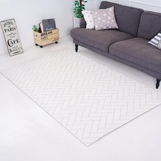 삼바텍 12T 양면 유아 놀이방매트, 헤링본화이트