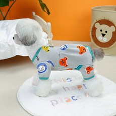 Lanboer 寵物 Animal Bebe 連身衣, 灰色, 1個