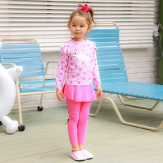 bay-b 女童用小狗防磨衣 + 泳帽組