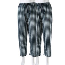 캐리루시 남성용 9부 잔체크 선염 잠옷바지 2p