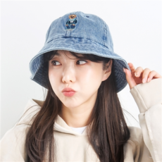 noid-b 丹寧牛仔日常休閒尺寸可調小熊漁夫帽