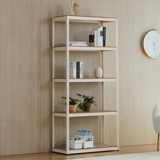 Tres Belle 組裝式鋼製角鋼層架, 象牙白, 5層