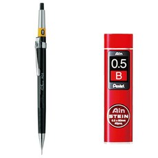 Pentel 飛龍文具 Graph 繪圖自動鉛筆 PG5-AD + Ain STEIN 自動鉛筆芯 B, 0.5mm, 1套