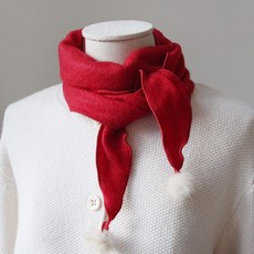 Vavisoo Koseul 韓國製菱形毛球刷毛圍巾