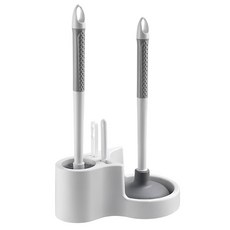 Gossi 4in1 Clean Master 壁掛式馬桶疏通器 + 清潔刷套組, 1套, 白色