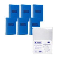 MiDAS Hyunpoong PP Progress Document File F4041-3BL A4 6p + L Holder 10p, 藍色（文件）, 1套