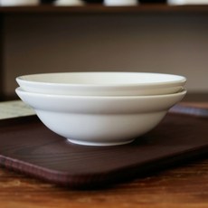 다파랑 심플 세라믹 밀짚모자 라인 샐러드 요거트볼 HJ1023, 화이트, 2개