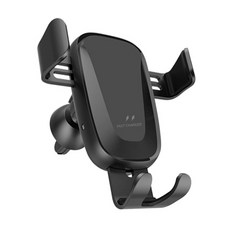 폰위드 SLIMLOCK 차량용 무선 충전 거치대 송풍구형 RSX-Q66, 블랙, 1개