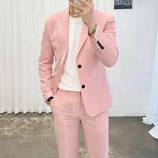 아도르클래식 남성용 텐즈 봄 여름 캐주얼 결혼식 빅사이즈 슬림핏 정장세트