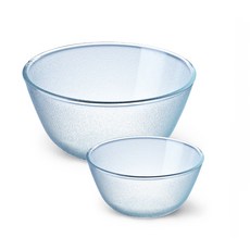 SIMAX 冷凍耐熱鋼化玻璃沙拉攪拌碗 0.5L+1.7L 2件套, 單色
