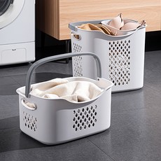 小麥購物 家用髒衣籃 大 + 中 + 內衣籃 L1286, 灰白色