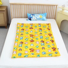 코알라컴퍼니 로보카폴리 아동용 순면 패턴 차렵이불, 옐로