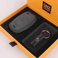 GMZ MOTORS 汽車鑰匙殼 汽車皮革智能鑰匙殼 Alcantara, 黑色, 雪佛蘭 3鍵 CH04