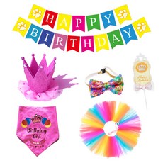 Maket Gamseong 寵物生日派對寵物服裝套組, 1套, 彩色西裝