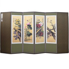 향림공예 6폭 고화화조 추사 양면 병풍, 1개