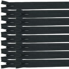 JSTrading 10인치 콘솔 지퍼, 12 블랙, 15개