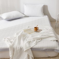 지베딩 헤링본 3중직 듀라론 냉감패드, 그레이