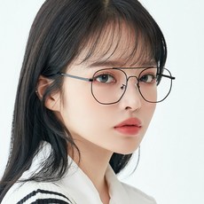 MELACME 金屬雙橋方形眼鏡框 抗UV鏡片眼鏡