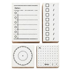 Modernat 日程計畫手帳印章4件組 待辦事項