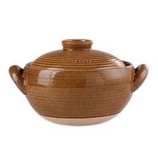 ONE TWO POT 萬土燒 日式燉煮砂鍋/多功能陶鍋/湯鍋, 3000ml 土黃色 3-4人適用, 1個