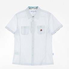 男款條紋夏季制服襯衫