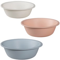MONACO OLIVE La Pastel 圓形盆白色小號 + 粉色中號 + 天空大號 3件套, 白色（小）、粉色（中）、天空（大）, 1套
