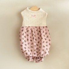 그루밍댕이 狗狗泰迪氣球無袖連身衣, 1個, 象牙白