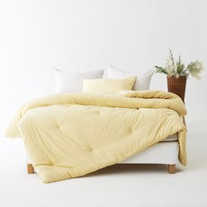 La Pomme Dyllis素色60支棉薄被, 奶油黃色