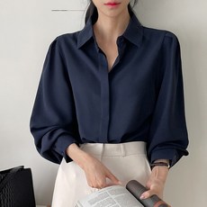 Dearlola 女款防皺泡泡袖暗門襟襯衫