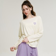 LAZYBEE 女款棉花糖抽繩寬鬆版長袖防磨衣上衣