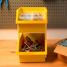 보노하우스 워크박스 부품정리함 옐로우, 2개