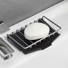 可瀝水浴室不鏽鋼肥皂架, 1個, 混色
