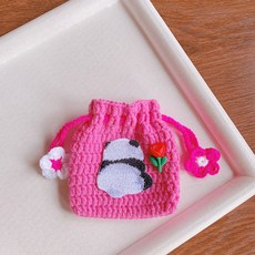 소리달 코르트 여성용 털실 팬더 파우치 가방