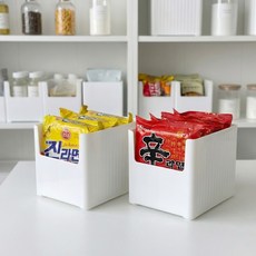 UH홈데코 주방 펜트리 정리함, 화이트, 2개