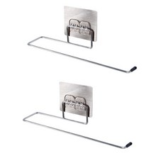 The Bella不鏽鋼黏貼式多功能毛巾掛勾架 S490122, 2個, 銀色