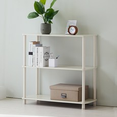 Highline Gallery 寬版圓角方形整理展示架, 3層, 象牙白